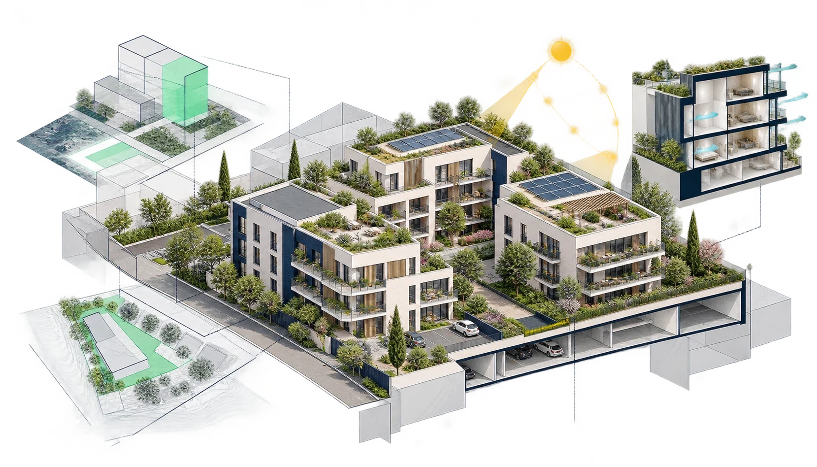 Visualisation architecturale de conception et réalisation d’un ensemble résidentiel