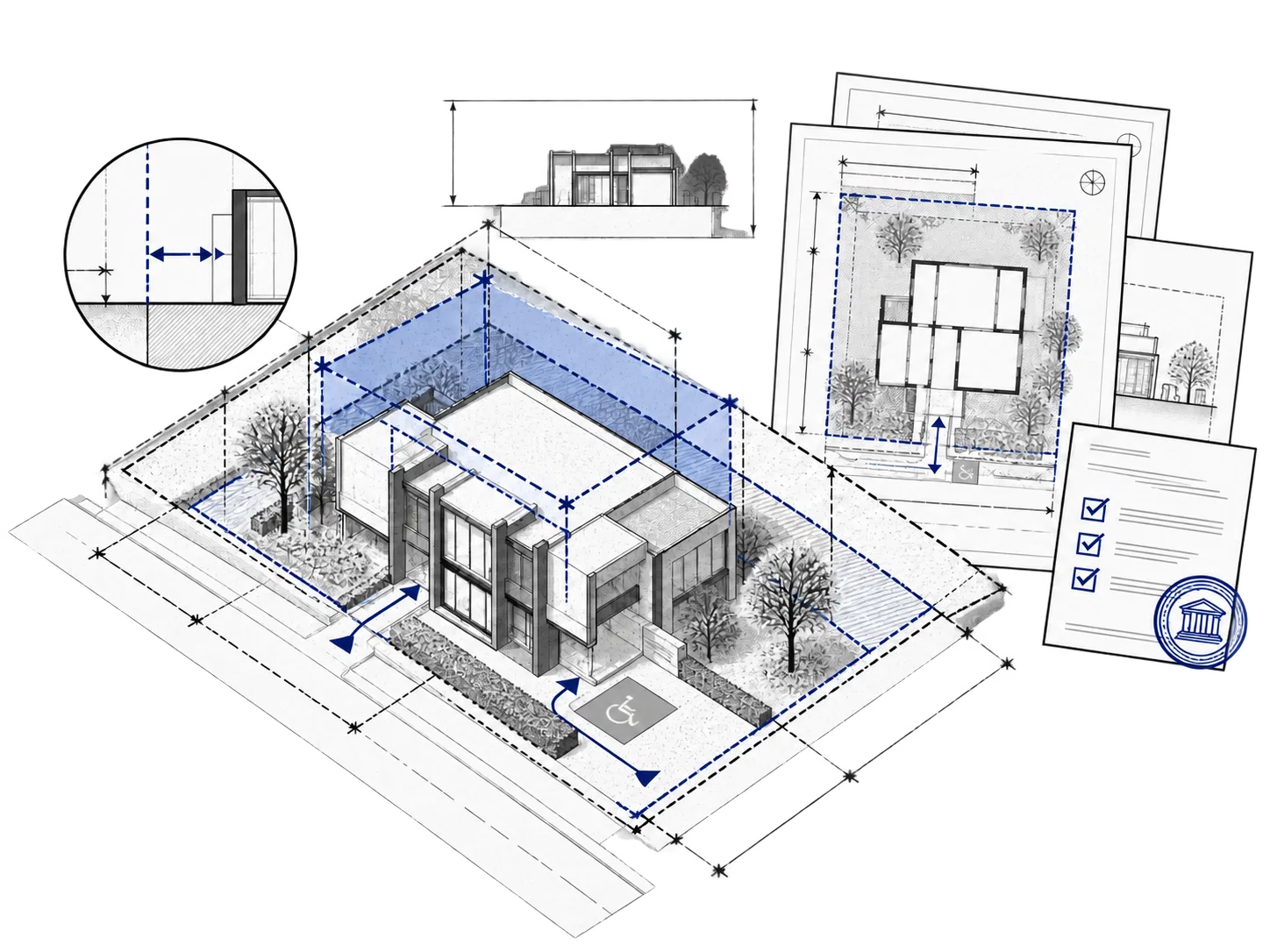 Études réglementaires, plan masse et dossier de permis de construire