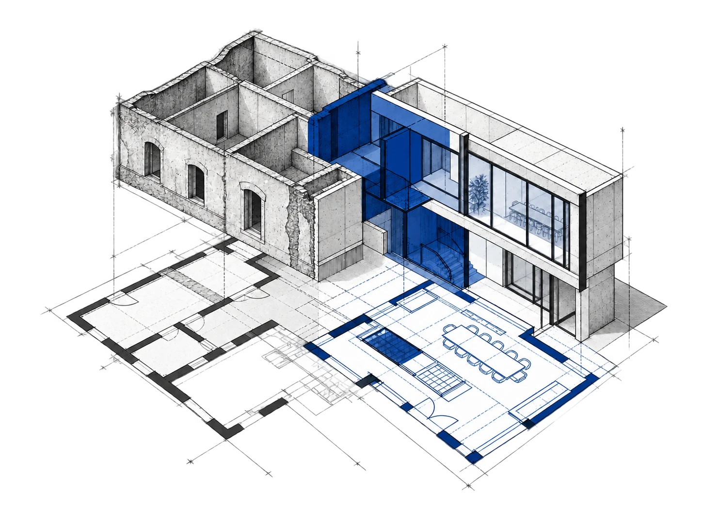 Transformation d’un bâtiment existant et extension architecturale